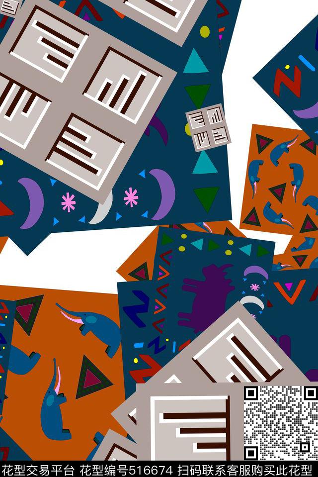 中国风民族系列男女服装长巾围巾传统印花华亿平台下载（图片编号: 516674） - 瓦栏（Walan）