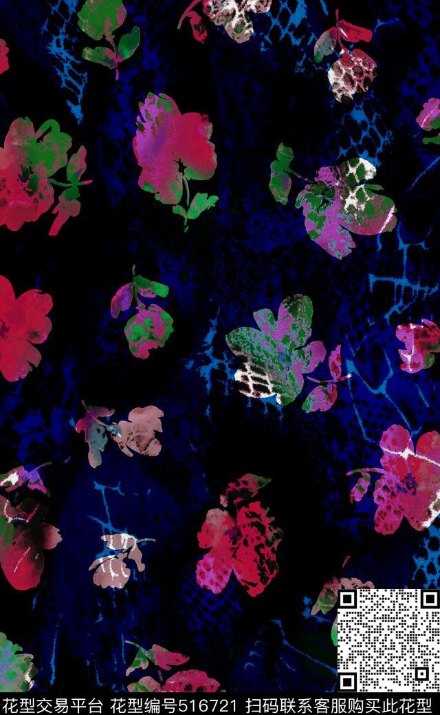 肌理清新小花数码印花华亿平台下载（图片编号: 516721） - 瓦栏（Walan）