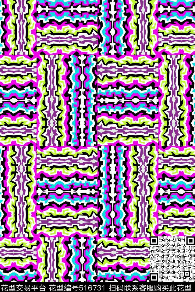 彩色条纹衬衣复古几何传统印花华亿平台下载（图片编号: 516731） - 瓦栏（Walan）