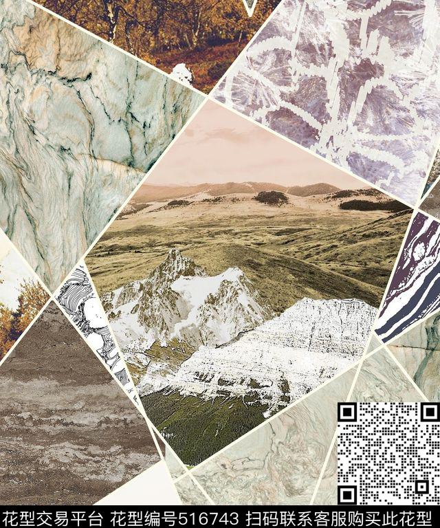 大地风景森林数码印花华亿平台下载（图片编号: 516743） - 瓦栏（Walan）