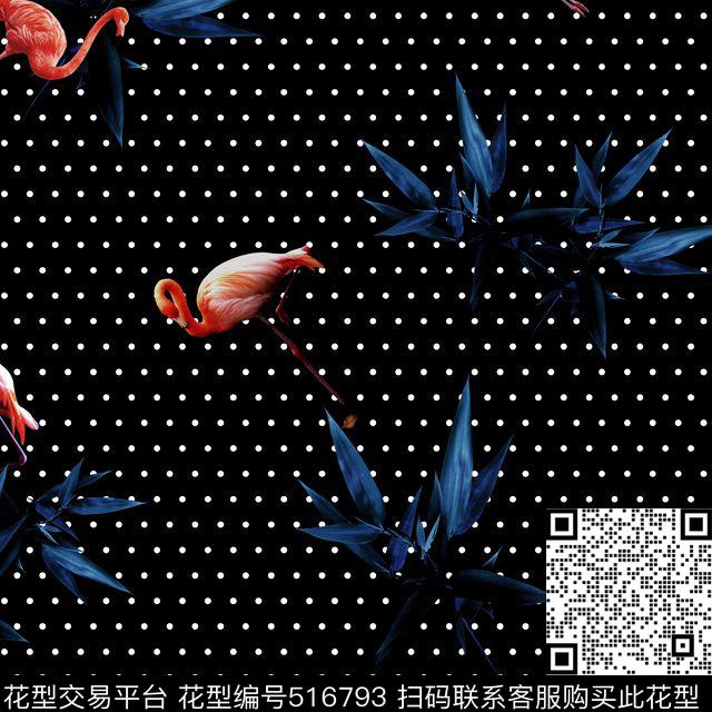 火烈鸟夹克棉衣数码印花华亿平台下载（图片编号: 516793） - 瓦栏（Walan）