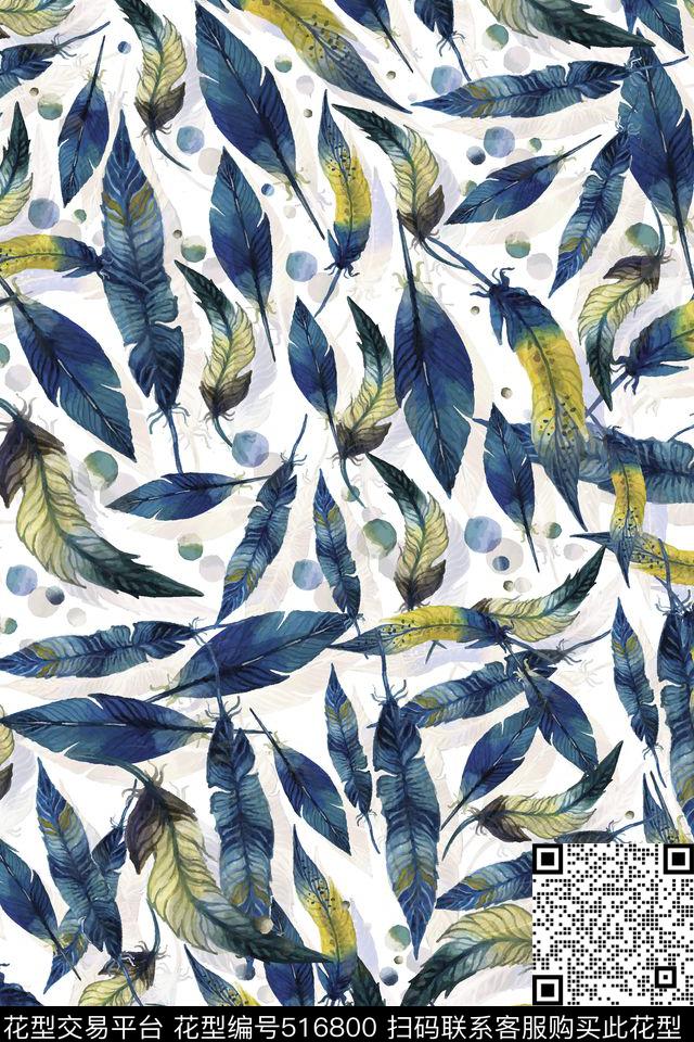 古典淡雅小鸟数码印花华亿平台下载（图片编号: 516800） - 瓦栏（Walan）
