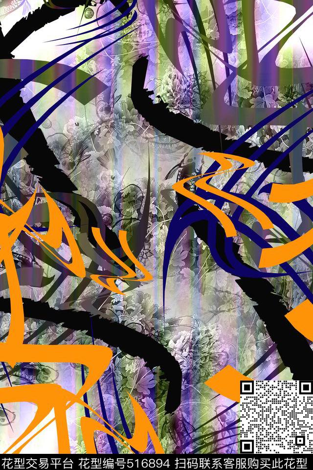 家纺民族系列中国风数码印花华亿平台下载（图片编号: 516894） - 瓦栏（Walan）