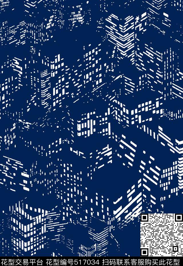 传统城市夜影男装传统印花华亿平台下载（图片编号: 517034） - 瓦栏（Walan）