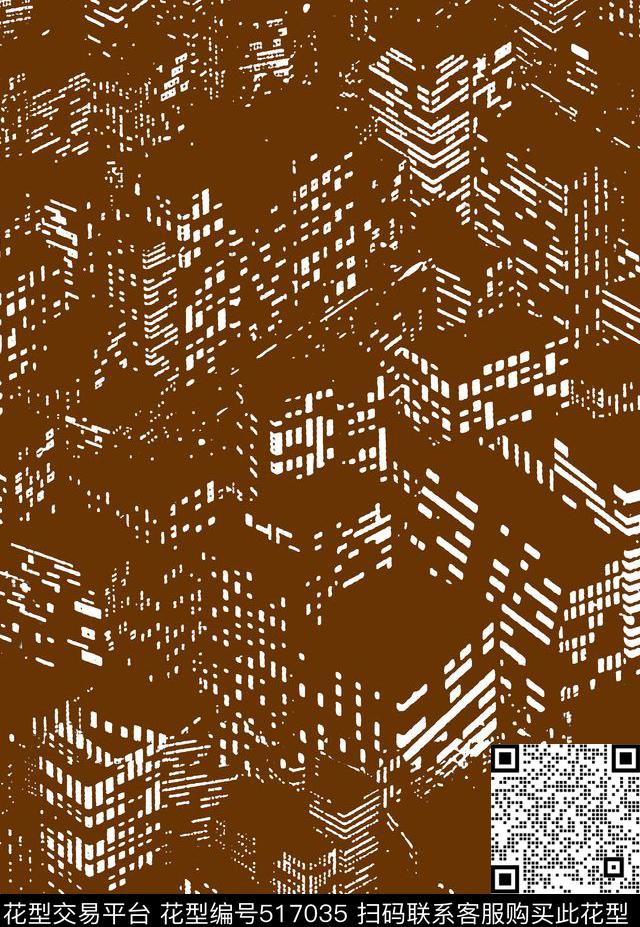 传统城市夜影男装传统印花华亿平台下载（图片编号: 517035） - 瓦栏（Walan）