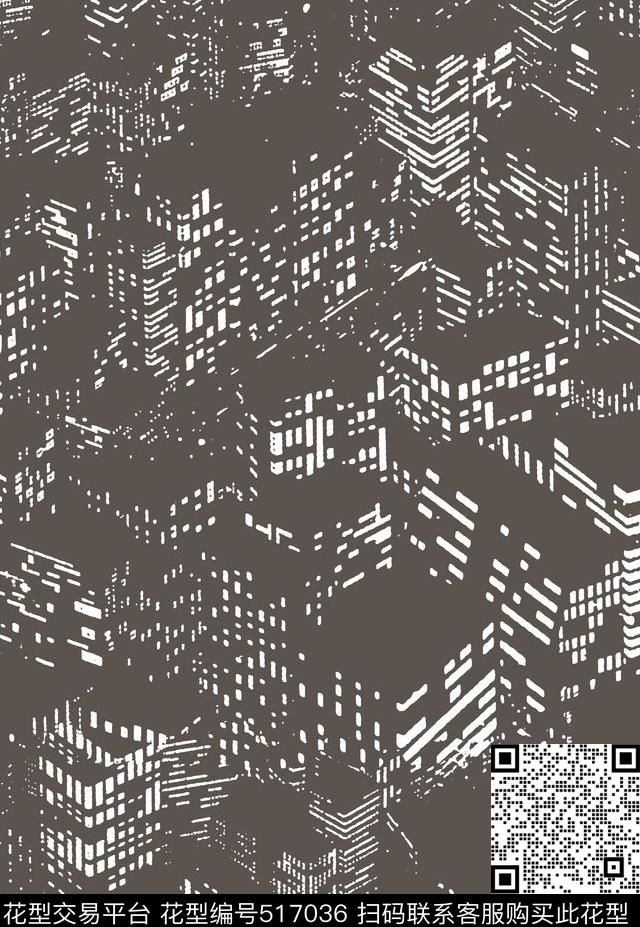 传统城市夜影男装传统印花华亿平台下载（图片编号: 517036） - 瓦栏（Walan）