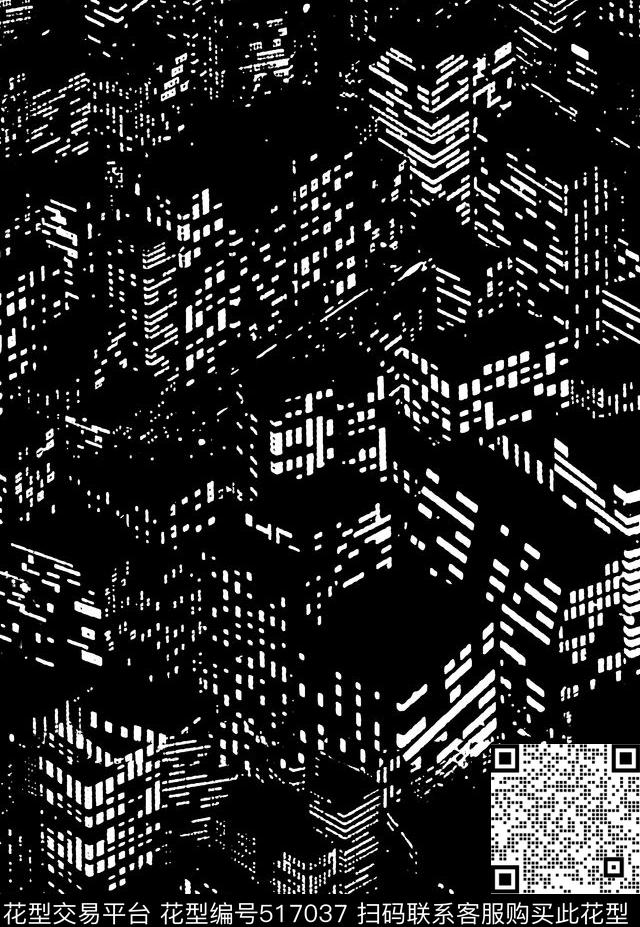 传统城市夜影男装传统印花华亿平台下载（图片编号: 517037） - 瓦栏（Walan）