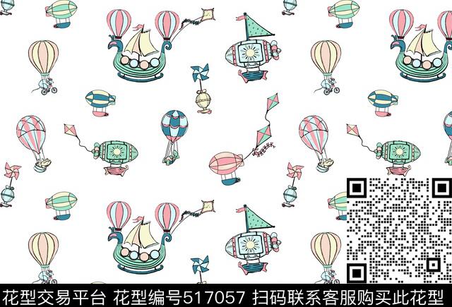 热气球飞船风筝传统印花华亿平台下载（图片编号: 517057） - 瓦栏（Walan）
