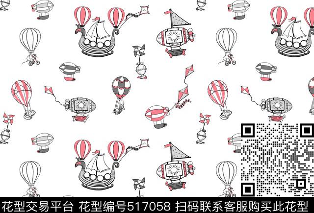 热气球飞船风筝传统印花华亿平台下载（图片编号: 517058） - 瓦栏（Walan）