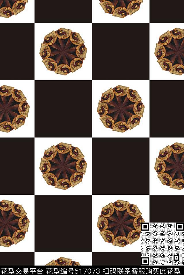 数码华亿平台时尚中国风数码印花华亿平台下载（图片编号: 517073） - 瓦栏（Walan）