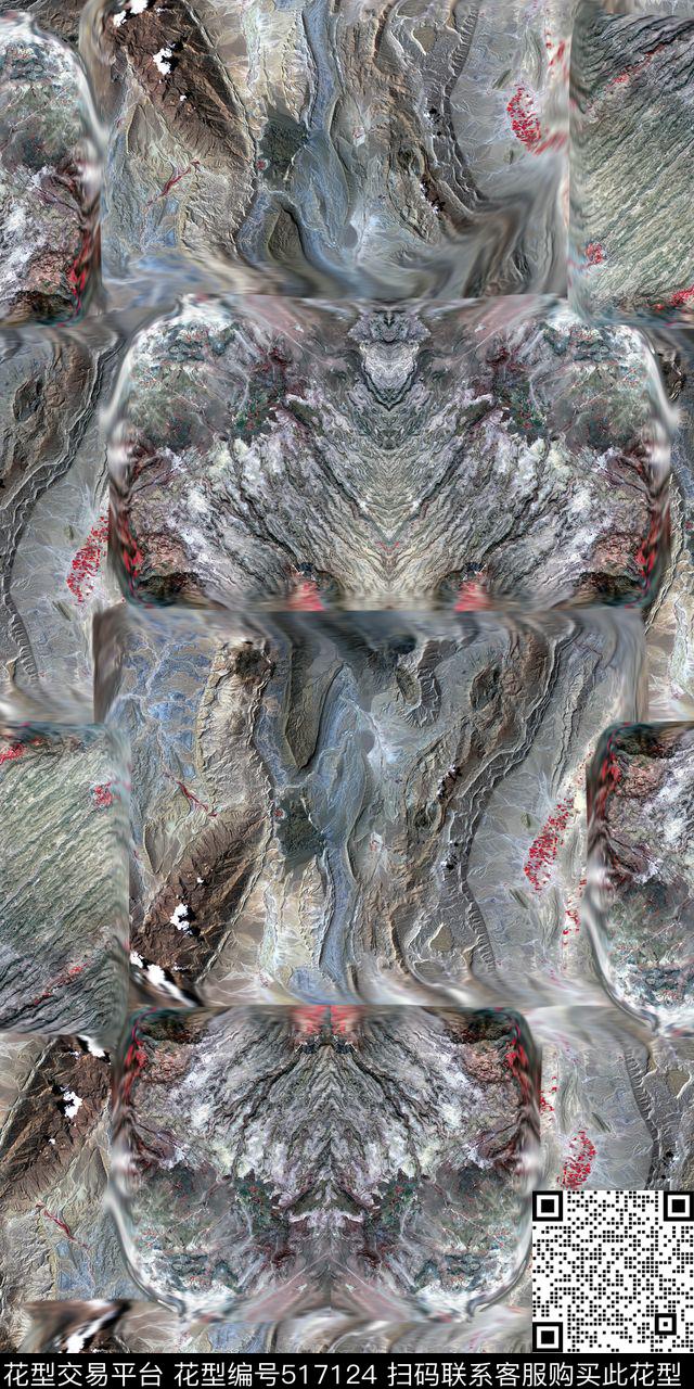 流行时尚大理石纹抽象数码印花华亿平台下载（图片编号: 517124） - 瓦栏（Walan）