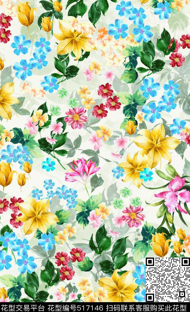 潮流简约时尚数码印花华亿平台下载（图片编号: 517146） - 瓦栏（Walan）