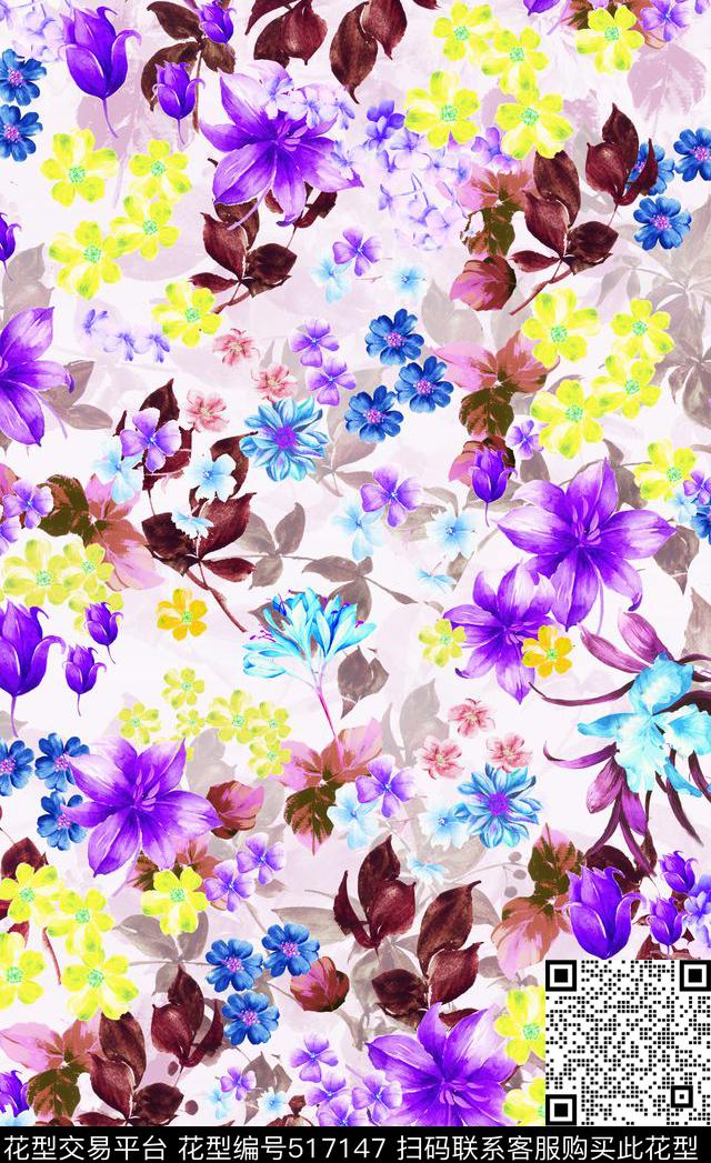 潮流简约时尚数码印花华亿平台下载（图片编号: 517147） - 瓦栏（Walan）