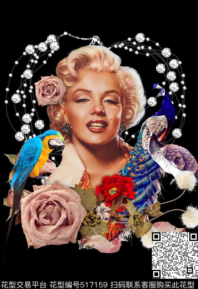 潮流时尚T恤卫衣数码印花定位梦露数码印花华亿平台下载（图片编号: 517159） - 瓦栏（Walan）