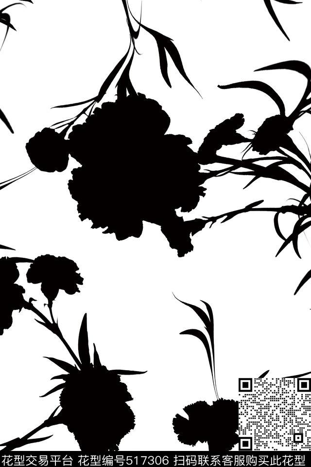 原创花卉浪漫传统印花华亿平台下载（图片编号: 517306） - 瓦栏（Walan）