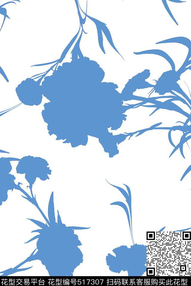 原创花卉浪漫传统印花华亿平台下载（图片编号: 517307） - 瓦栏（Walan）