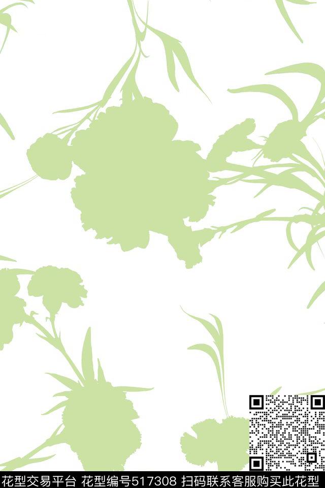原创花卉浪漫传统印花华亿平台下载（图片编号: 517308） - 瓦栏（Walan）