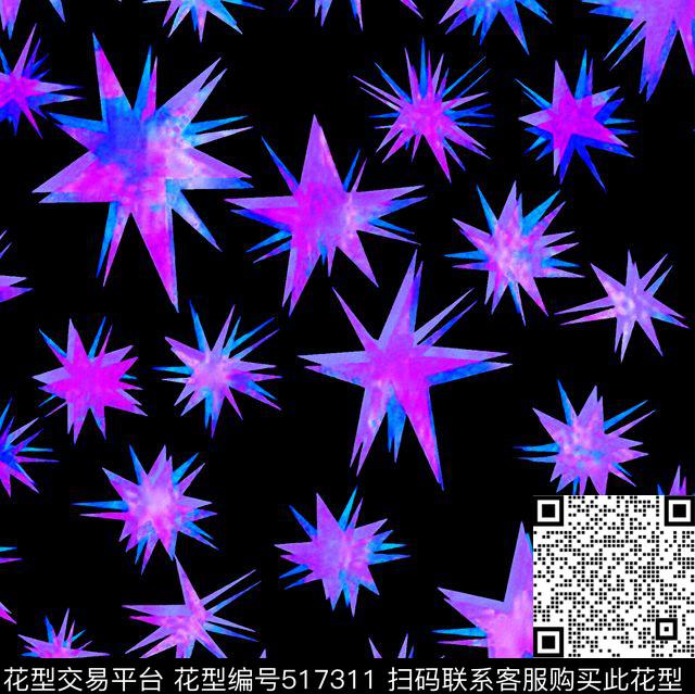 复古星星传统传统印花华亿平台下载（图片编号: 517311） - 瓦栏（Walan）