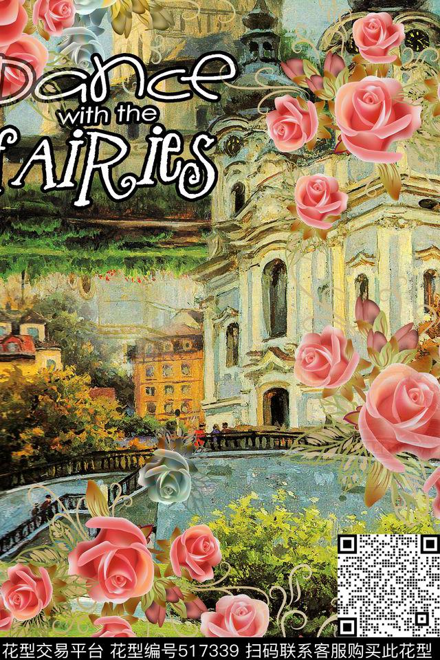 流行时尚花卉大牌数码印花华亿平台下载（图片编号: 517339） - 瓦栏（Walan）