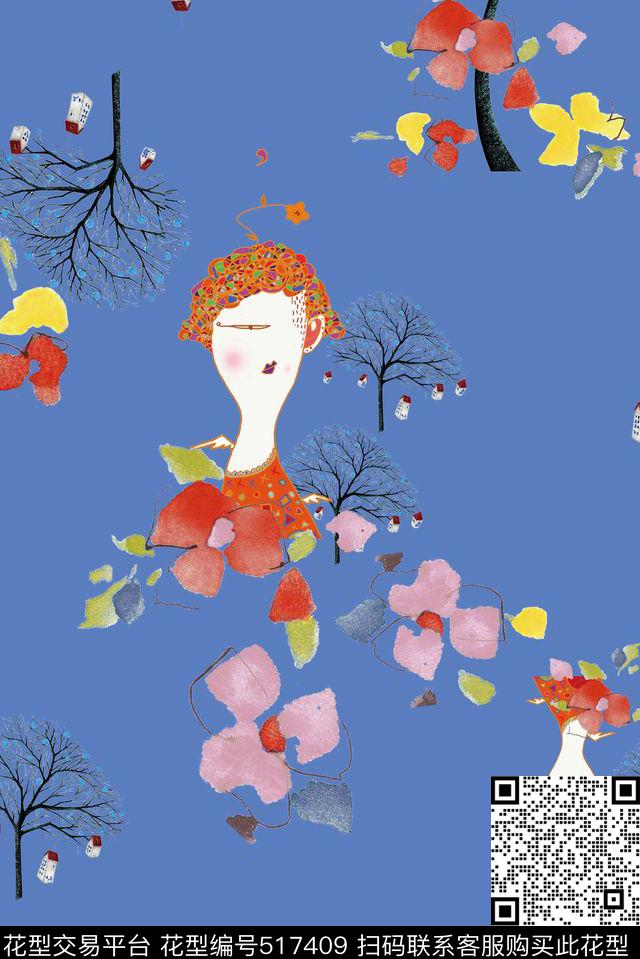 原创时尚绘画传统印花华亿平台下载（图片编号: 517409） - 瓦栏（Walan）