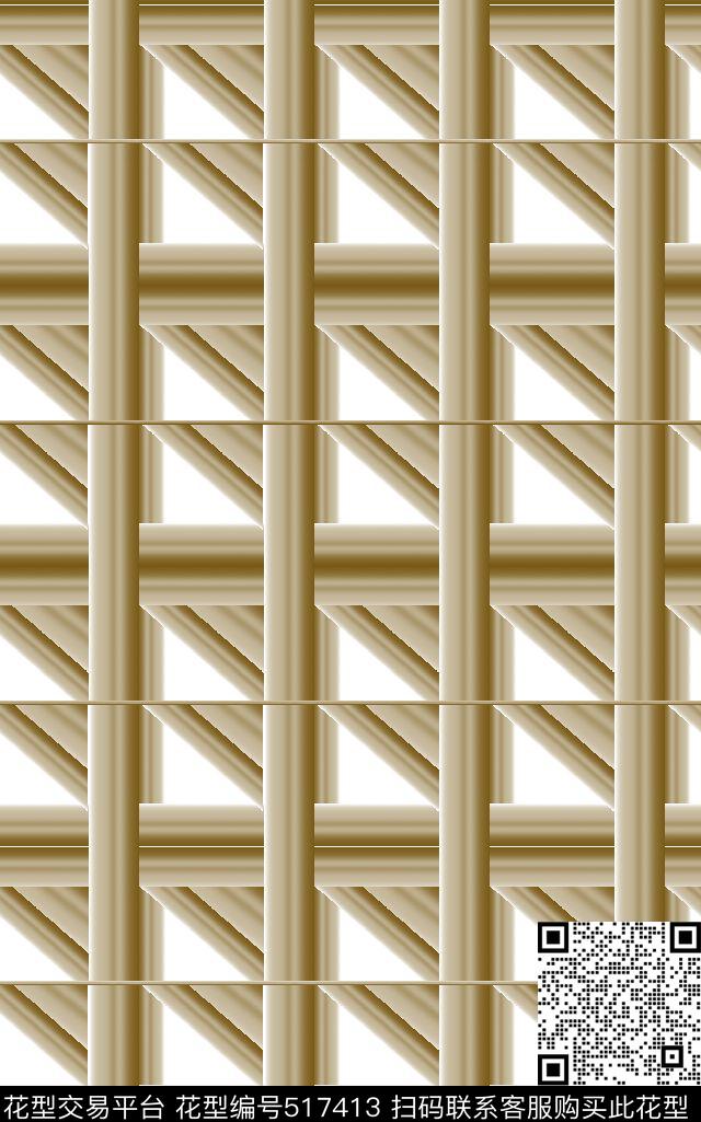 几何线条箱包家纺几何传统印花华亿平台下载（图片编号: 517413） - 瓦栏（Walan）