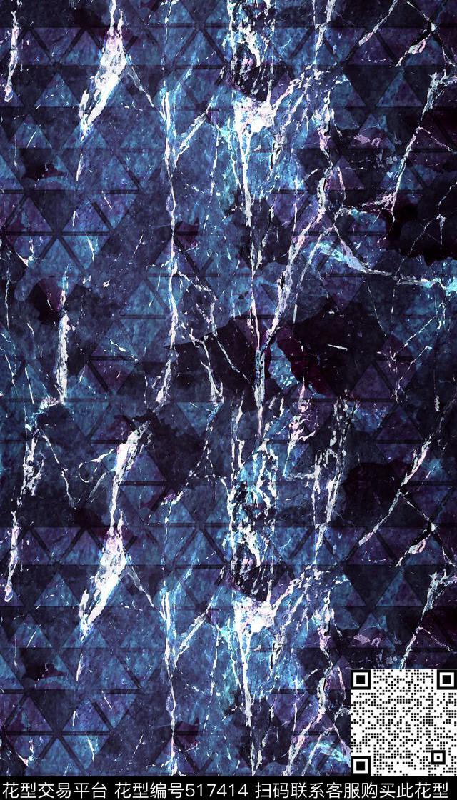 抽象大理石肌理几何数码印花华亿平台下载（图片编号: 517414） - 瓦栏（Walan）