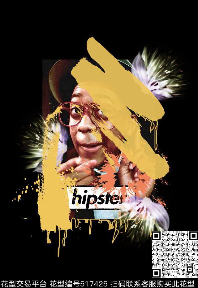 潮流时尚个性卫衣男装T恤人物插画数码印花华亿平台下载（图片编号: 517425） - 瓦栏（Walan）