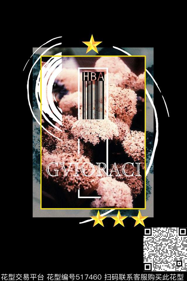 HBA风格花卉流行时尚数码印花华亿平台下载（图片编号: 517460） - 瓦栏（Walan）