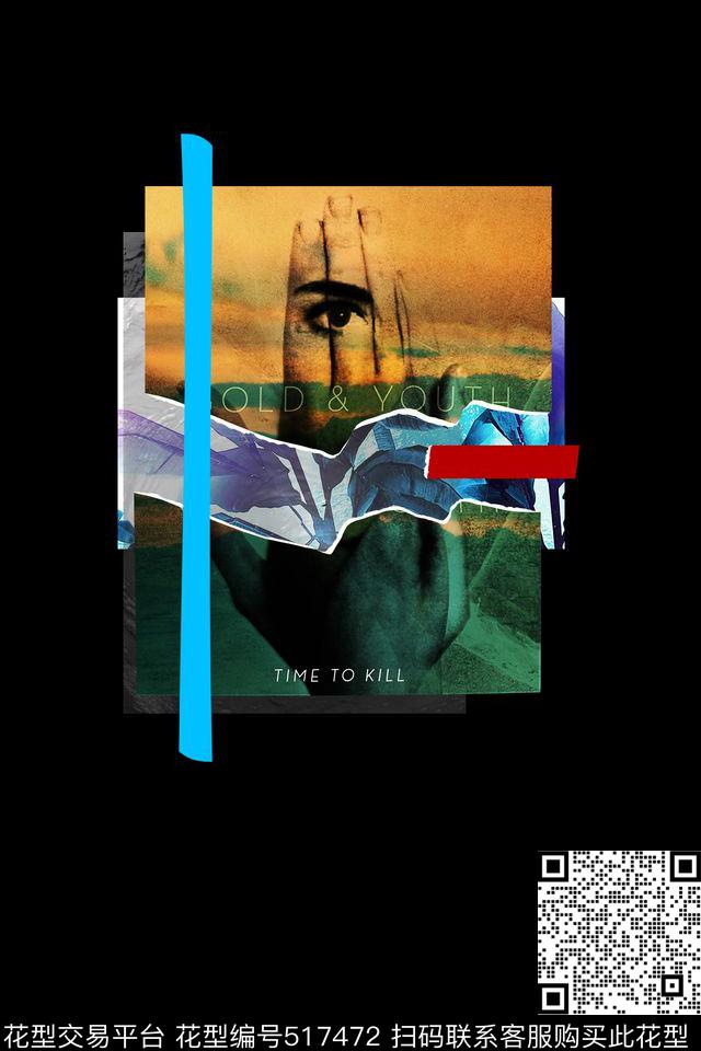 抽象手掌数码印花数码印花华亿平台下载（图片编号: 517472） - 瓦栏（Walan）