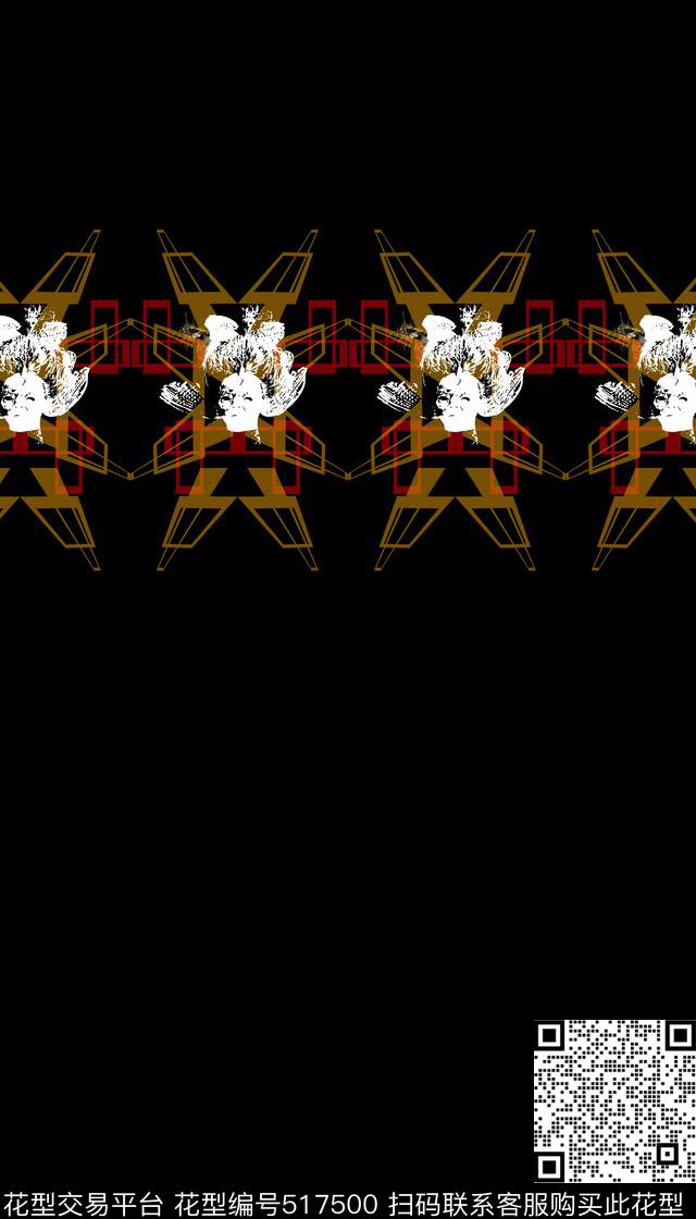 几何流行时尚男装传统印花华亿平台下载（图片编号: 517500） - 瓦栏（Walan）