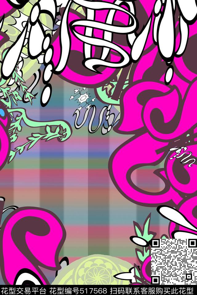 百搭华亿平台连衣裙T恤时尚数码印花华亿平台下载（图片编号: 517568） - 瓦栏（Walan）