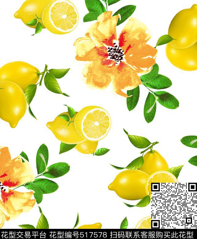 米兰时装周高仿高清水果数码印花华亿平台下载（图片编号: 517578） - 瓦栏（Walan）