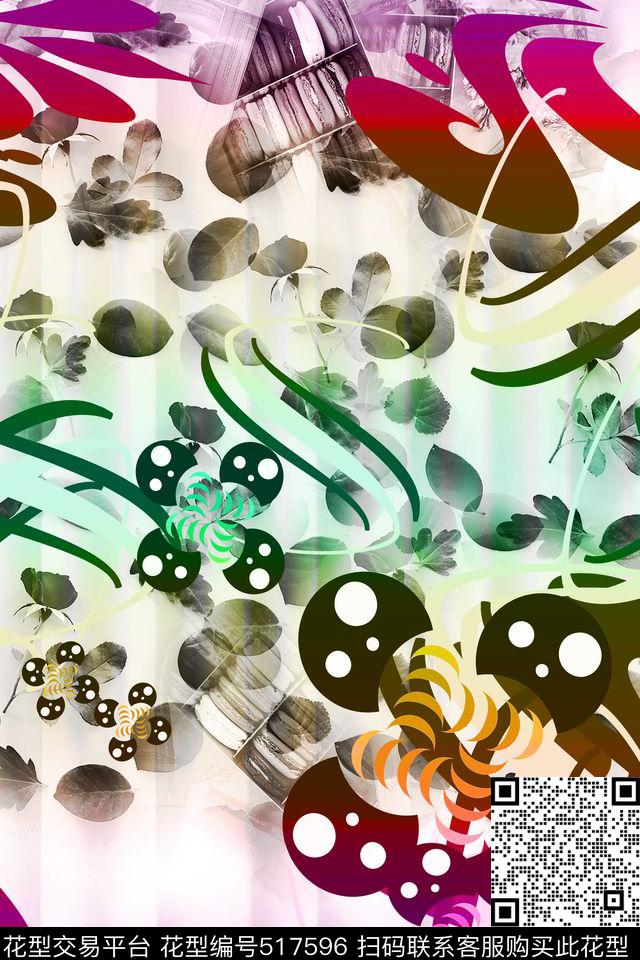 抽象几何女装衬衣华亿平台童装华亿平台数码印花华亿平台下载（图片编号: 517596） - 瓦栏（Walan）