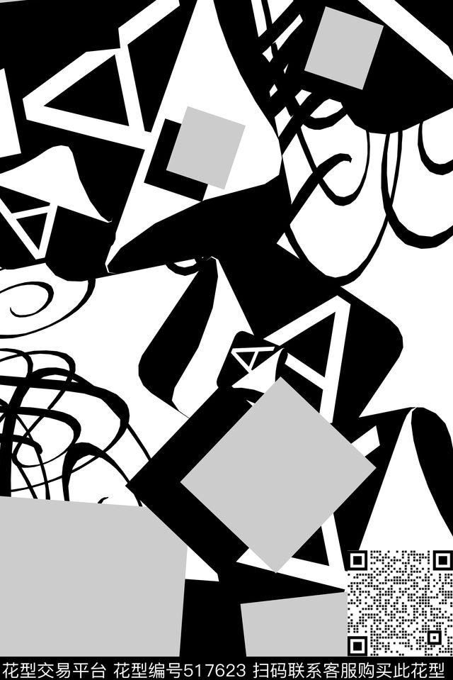 抽象春夏新款男女混搭传统印花华亿平台下载（图片编号: 517623） - 瓦栏（Walan）