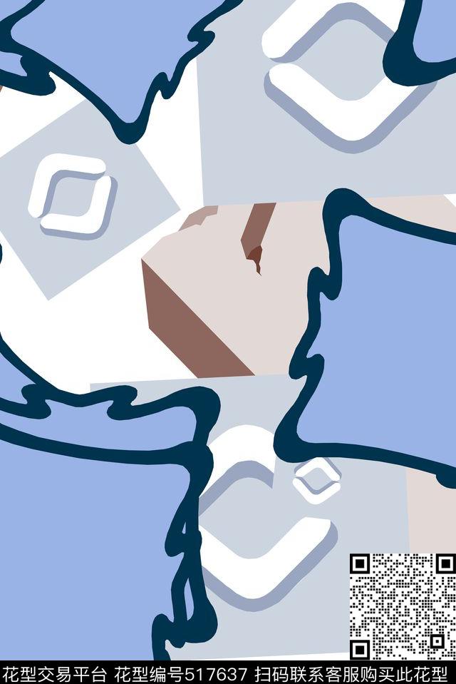 抽象几何男女混搭小清新传统印花华亿平台下载（图片编号: 517637） - 瓦栏（Walan）