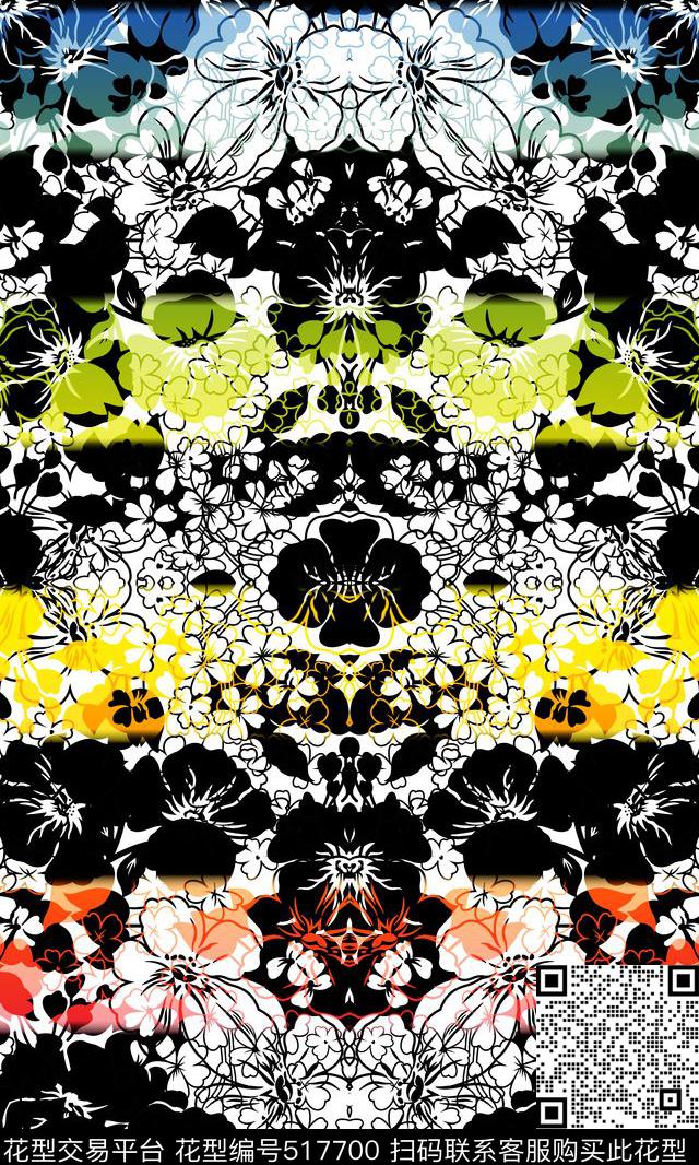 条纹几何樱花传统印花华亿平台下载（图片编号: 517700） - 瓦栏（Walan）