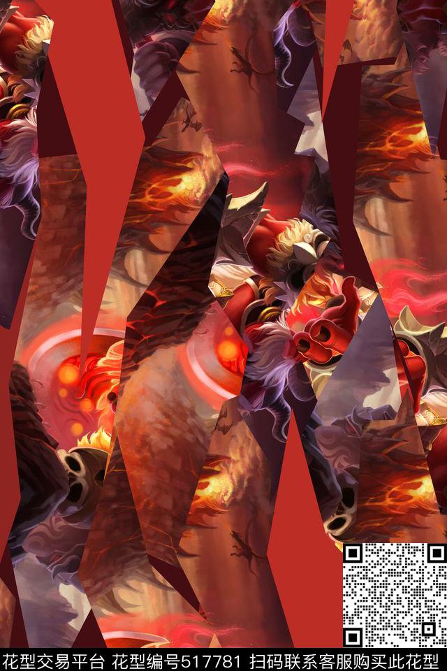 潮流风景复古数码印花华亿平台下载（图片编号: 517781） - 瓦栏（Walan）