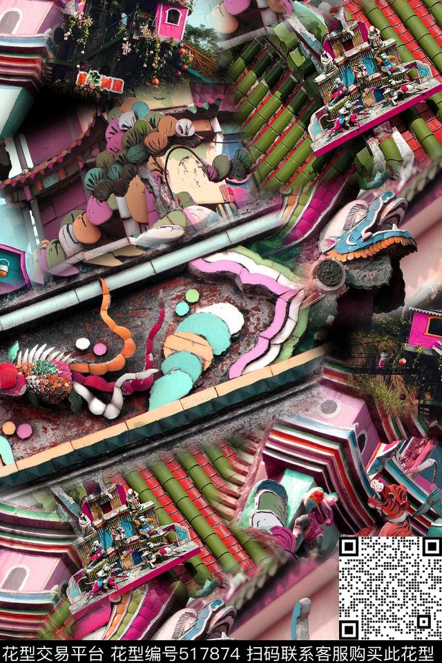 民族风创意艺术数码印花华亿平台下载（图片编号: 517874） - 瓦栏（Walan）