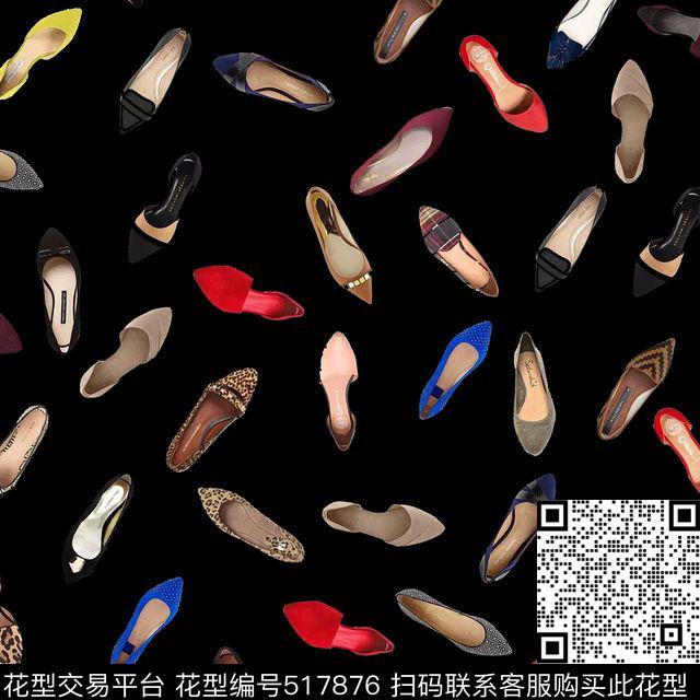 时尚单鞋创意清新简约数码印花华亿平台下载（图片编号: 517876） - 瓦栏（Walan）
