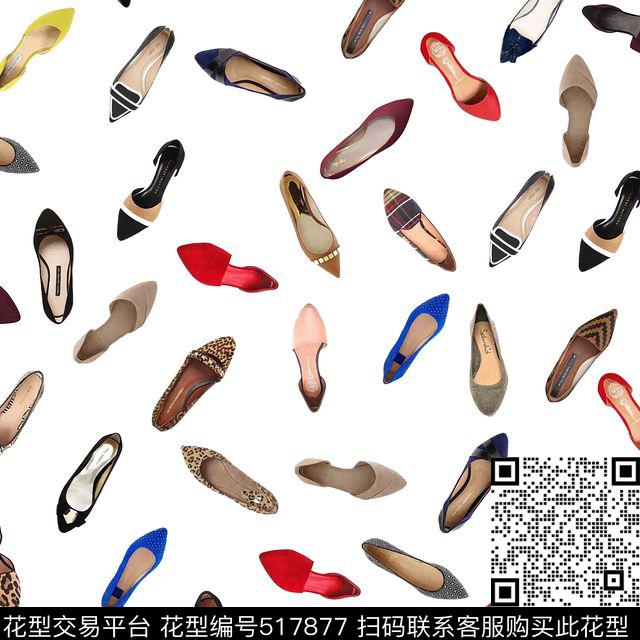 时尚单鞋创意清新简约数码印花华亿平台下载（图片编号: 517877） - 瓦栏（Walan）