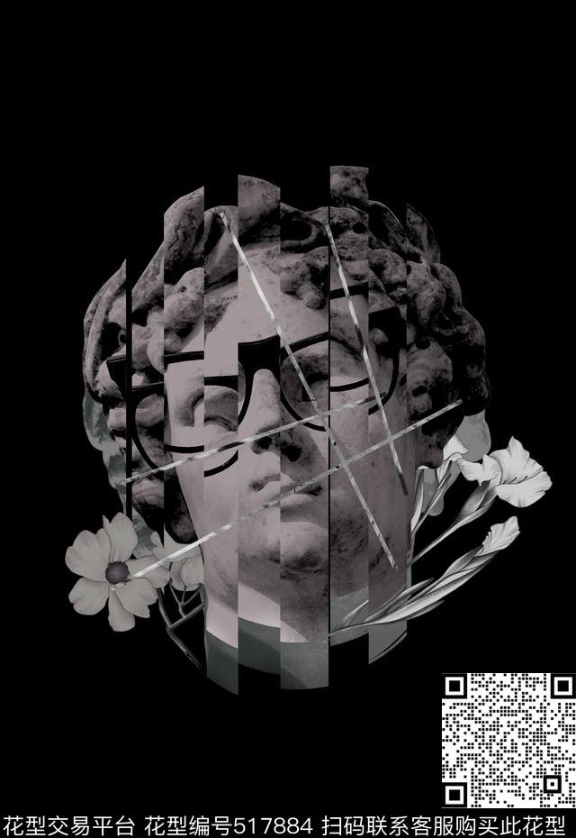 潮流时尚定位个性石膏切数码印花华亿平台下载（图片编号: 517884） - 瓦栏（Walan）