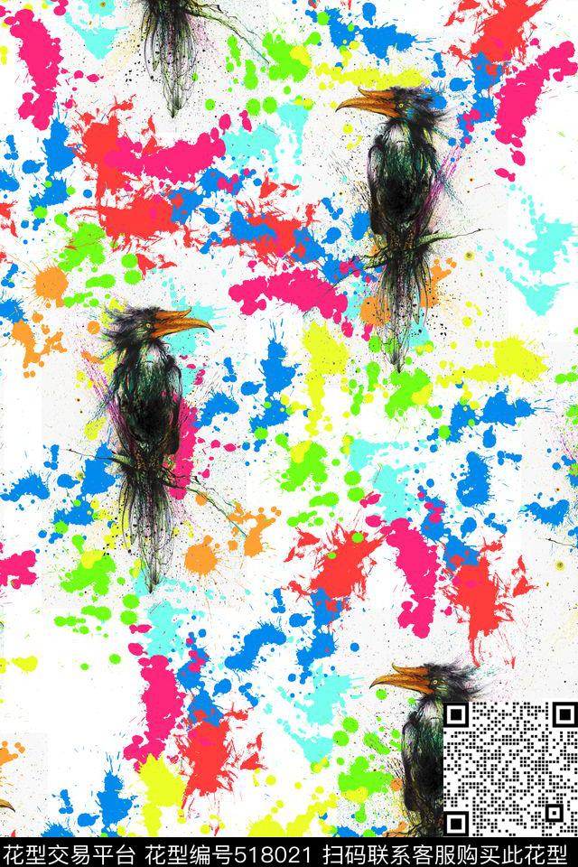 抽象喷溅肌理数码印花华亿平台下载（图片编号: 518021） - 瓦栏（Walan）