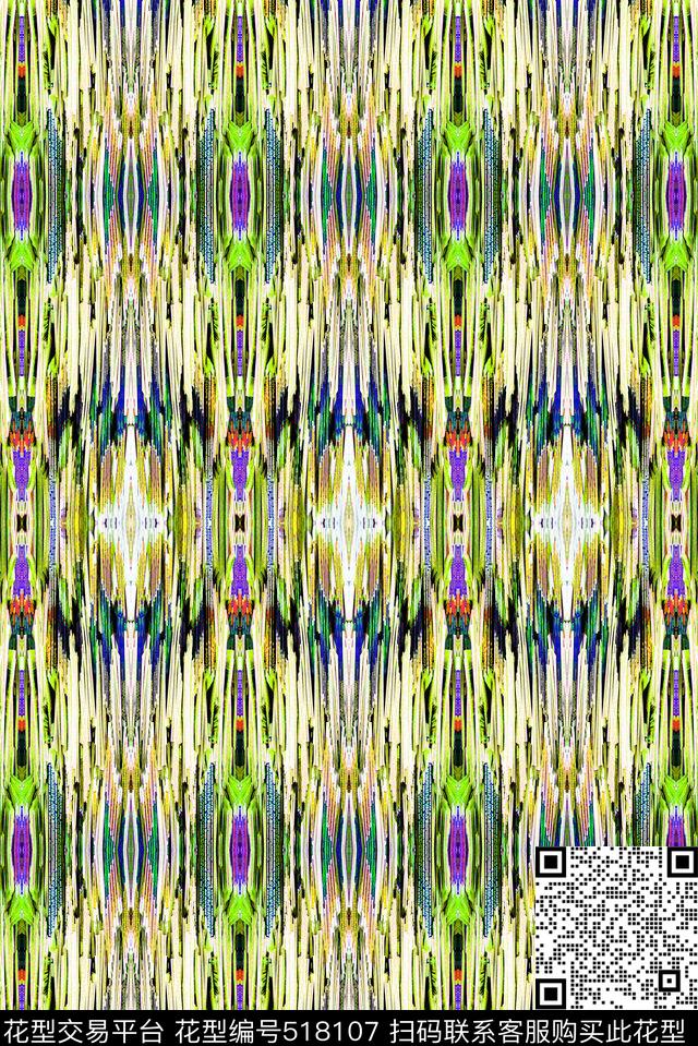 波西米亚抽象肌理数码印花华亿平台下载（图片编号: 518107） - 瓦栏（Walan）