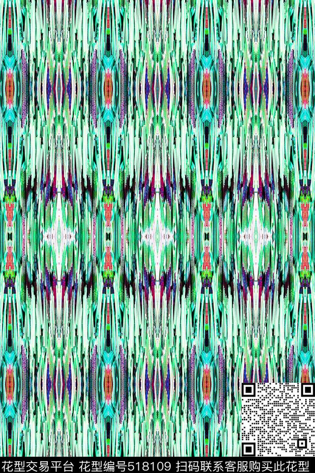 波西米亚抽象肌理数码印花华亿平台下载（图片编号: 518109） - 瓦栏（Walan）