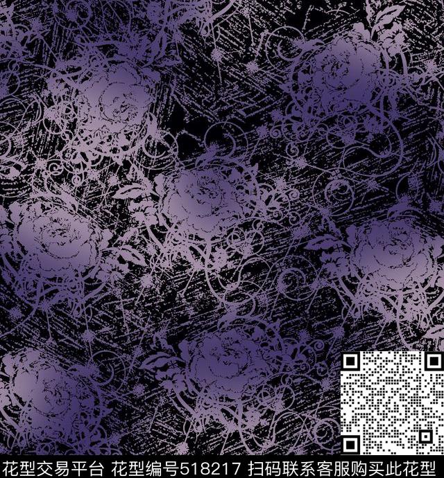 几何字母格子传统印花华亿平台下载（图片编号: 518217） - 瓦栏（Walan）