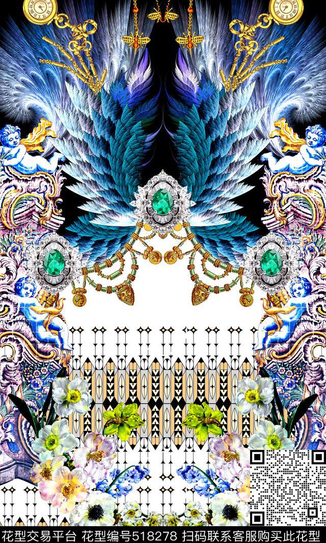 欧式复古金属数码印花华亿平台下载（图片编号: 518278） - 瓦栏（Walan）