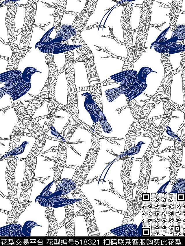 几何字母格子传统印花华亿平台下载（图片编号: 518321） - 瓦栏（Walan）