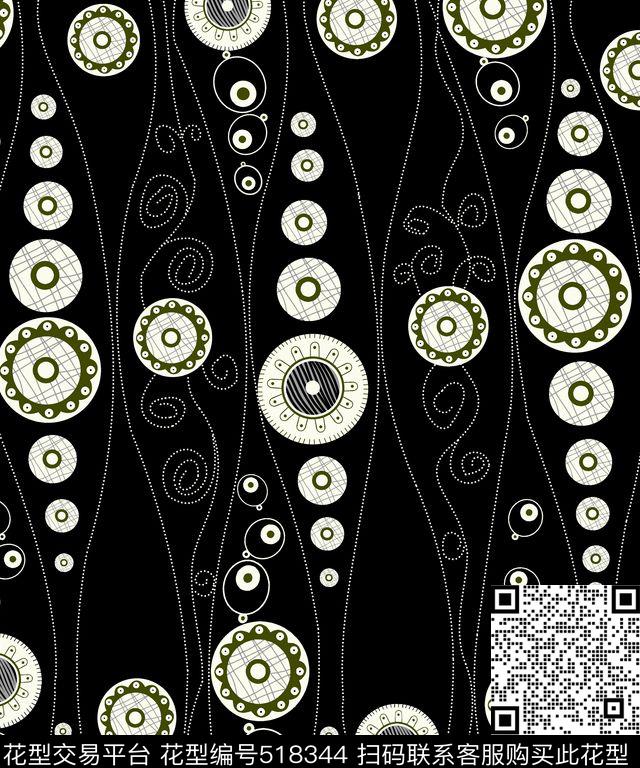 几何字母格子传统印花华亿平台下载（图片编号: 518344） - 瓦栏（Walan）