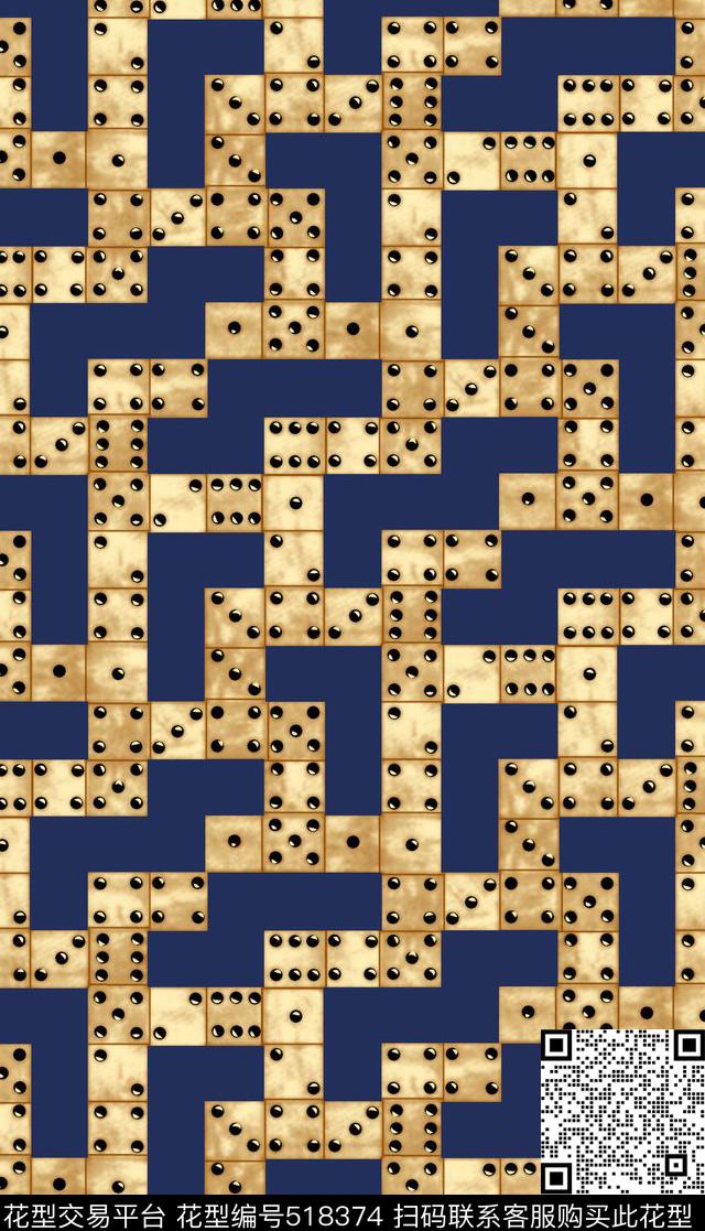 几何字母格子传统印花华亿平台下载（图片编号: 518374） - 瓦栏（Walan）