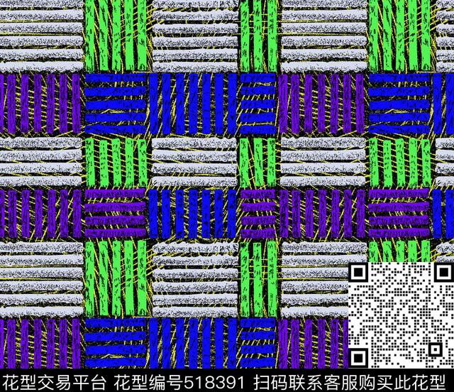 几何字母格子传统印花华亿平台下载（图片编号: 518391） - 瓦栏（Walan）